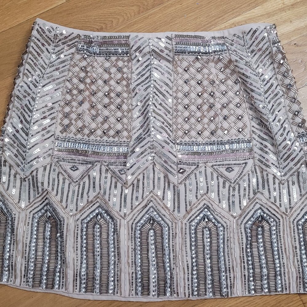 Fully Beaded Mini Skirt